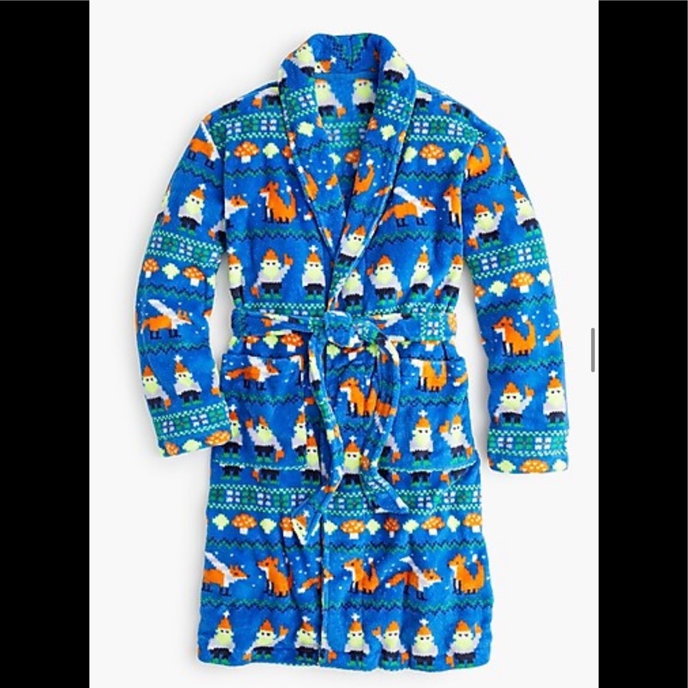 New without tags Crewcuts Gnome Fairisle print boys girls warm robe. Small 6/7